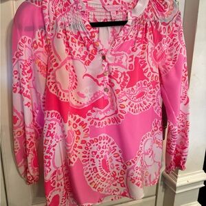 Lily Pulitzer silk Elsa blouse XXS